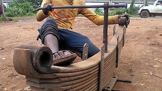 Rear Suspension Leafleaf spring Measurement amp Fitting by Expertise santoshpattimistry [upl. by Dorella]