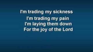 Trading My Sorrows worship video w lyrics [upl. by Aylad]