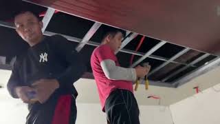 PVC DROP CEILING INSTALLATION [upl. by Eutnoj942]