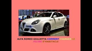 Alfa Romeo Giuletta comment changer le filtre dhabitacle [upl. by Marolda]