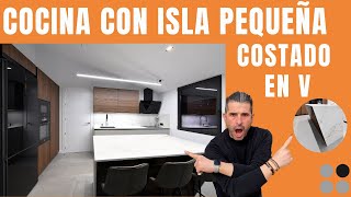 Cocinas con ISLA 🏝️ MODERNA grises y madera CJR [upl. by Gisser]