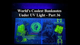 Banknote Collection 2023 Under UV Light Part36 [upl. by Nomael]