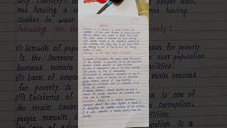 Poverty English Essay bestessay beautifulhandwriting [upl. by Embry408]