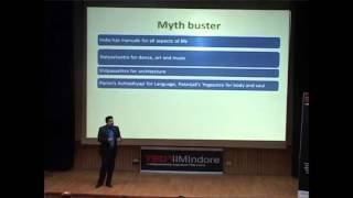 Imbibing ideas through mythology Anand Neelakantan at TEDxIIMIndore [upl. by Oag938]