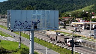 Daytime Graffiti on Billboard with Drone Footage [upl. by Eldreda133]