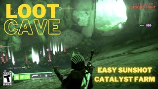 BEYOND LIGHT LOOT CAVE  EASY SUNSHOT CATALYST GUIDE  Destiny 2 Beyond Light [upl. by Wolfe]