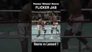 Tommy Hitman Hearns Flicker Jab boxing jab [upl. by Alemaj]