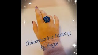 Chiacchierino Fantasy by Angie  Tutorial n°9  Needle Tatting quotAnello rosa 3Dquot Split ring [upl. by Heyde363]