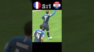 france vs croatia world cup final 2018 football short [upl. by Mabelle]