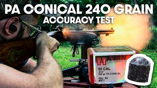 How accurate are Hornady PA Conicals In the wrong barrel  Hawken Muzzleloader Accuracy Test [upl. by Steen]