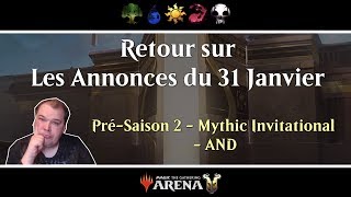 Magic Arena Retour sur les Annonces du 31 Janvier [upl. by Keyes]