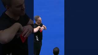 Red card without touching the ball  SDTV Handball [upl. by Ayom]