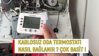 Oda termostatı nasıl bağlanır Kablosuz oda termostat montajını Kendin yap [upl. by Enaitsirk]