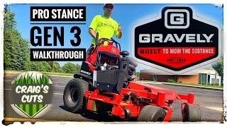 🔴 Gravely pro stance 🔴 gen 3 full walkthrough II 48” zero turn stand on mower [upl. by Thor]