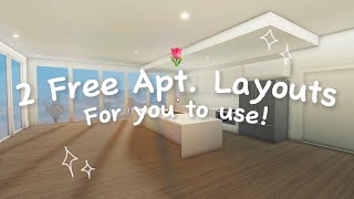 ♡︎2 free apartment layoutsspeedbuild  Welcome to Bloxburg♡︎ [upl. by May]