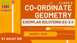 COORDINATE GEOMETRY Ex 34 NCERT Maths Exemplar Solutions Chapter3 Class 9 [upl. by Ahseet]