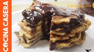 Recetas de Tortitas de Plátano o Pancakes de Banana Saludables [upl. by Rasecoiluj640]