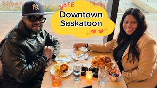 Exploring Downtown Saskatoon Canada 🇨🇦 Dinner at Hearth Restaurant  Downtown Saskatoon [upl. by Arakal]