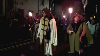 Start Of Hogmanay Caledonian Lodge of Oddfellows Procession Newburgh Fife Scotland [upl. by Uehttam]