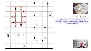 Eng Kropki Pairs Sudoku by Salih Alan WPF Sudoku Grand Prix 2024 round 6 puzzle 7 [upl. by Arres]