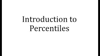 Introduction to Percentiles [upl. by Sonny]