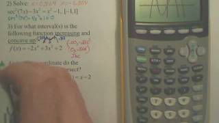 Concavity Intervals with a Graphing Calculator [upl. by Aileduab]