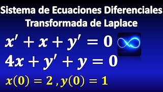 Sistema de ecuaciones diferenciales resuelto por Transformada de Laplace [upl. by Larimer691]