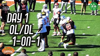 2024 Senior Bowl Coverage Day 1  OLvsDL  National Team 1 on 1 [upl. by Arabelle600]