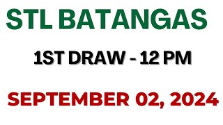 STL Batangas Draw result today live 1200 PM 02 September 2024 [upl. by Eidolem]