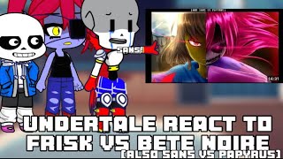 Undertale react to frisk vs bete norie [upl. by Aihsot]