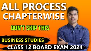 All Process in Business studies  6 Marks Fixed  MUST DO Class 12 Business studies Board exam 2024 [upl. by Alesi]