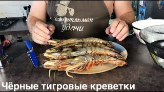 Креветки как жарить Рецепт как приготовить креветки Приготовление креветок Чёрные тигровые жареные [upl. by Rachel]