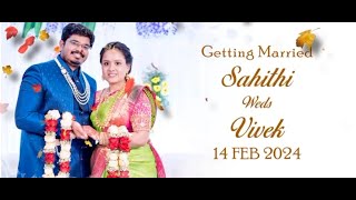 Vivek weds saihithi [upl. by Yatnwahs9]