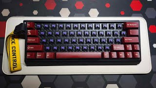 Wooting60 MX  Gummy ORing Mount  Brokenin Cherry MX Purple  CF Plate  PBTFans Pyga [upl. by Sdlonyer]