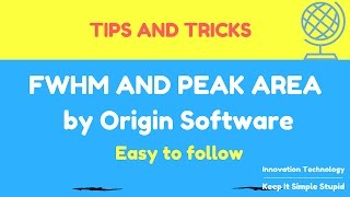 FWHM Determination for XRD peaks and Peak Area using Origin software [upl. by Rrats]