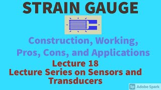 STRAIN GAUGEWORKINGTYPESCONSTRUCTIONPROS AND CONSLIST OF MANUFACTURERSPRACTICAL APPLICATIONS [upl. by Nylehtak]