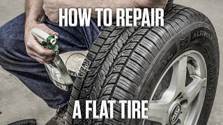 How to repair a flat tire using a tire plug kit  Hagerty DIY [upl. by Garrik281]