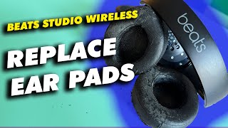 Replace Ear Pads on Beats Studio Wireless Headphones Tutorial [upl. by Edmead]