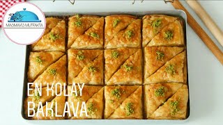 Artık tek tek Açmak Yok✔Çok Kolay Kat kat Çıtır EV BAKLAVASI Baklava Tarifi Masmavi3Mutfakta [upl. by Saticilef]