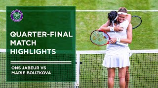 Marie Bouzkova vs Ons Jabeur  Match Highlights  Wimbledon 2022 [upl. by Atikihs]