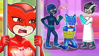 Catboy amp Owlette in Prison  But Catboy is not a Monster Catboys Life Story  PJ MASKS 2D [upl. by Fitz]