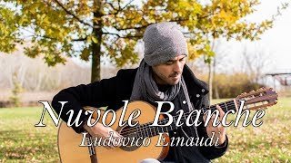 Nuvole Bianche  Ludovico Einaudi  Fingerstyle guitar cover  TAB [upl. by Gregg]