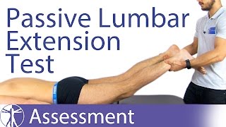 Passive Lumbar Extension Test PLET  Lumbar Instability [upl. by Isus]