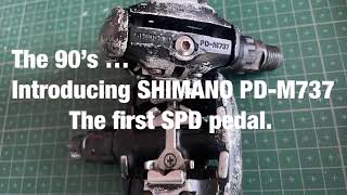 Introducing … Shimano PDM737 the first clipless pedal for mountain biking [upl. by Kristoforo]