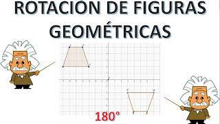 ROTACIÓN DE UN CUADRILATERO 180° EN EL PLANO CARTESIANO planocartesiano geometria rotación [upl. by Dubenko]