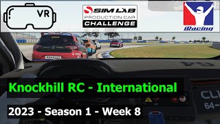 iRacing VR  Renault Clio  Knockhill International  2023 S1Week 8  Production SIMLAB Challenge [upl. by Nehcterg]