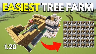 BEST AUTOMATIC TREE Farm for Minecraft Bedrock 120 [upl. by Perdita]