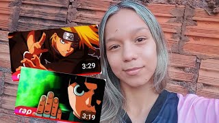 REACT RAYSSA VITÓRIA RAP DO DEIDARA  RAP DO ROCK LEE  7minutoz [upl. by Neetsyrk]