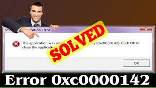 SOLVED How to Fix Error 0xc0000142 Issue 100 Working [upl. by Marcelline472]