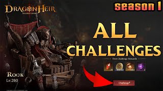 ALL Challenges Walkthrough And Location Season 1  Dragonheir Silent Gods [upl. by Sineray]